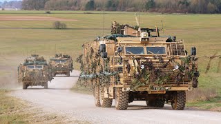 Huge British Army Battlegroup convoy 🇬🇧 [upl. by Mcclenon]