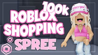 100K ROBUX SHOPPING SPREE  ROBLOX [upl. by Evot]