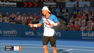 Brisbane 2014 Final Highlights Federer vs Hewitt [upl. by Quintin]