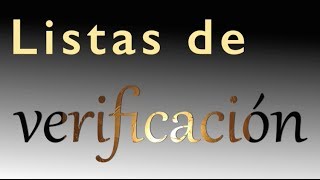 Listas de verificación [upl. by Itnaihc54]