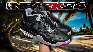 HOW TO MAKE Air Jordan 4 “Bred Reimagined” In NBA 2K24 Shoe Creator [upl. by Eeldivad591]