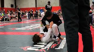 NAGA Austin 81322 Kids BJJ  Gi division finals match 70799 lbs beginner 7 yrs old [upl. by Ayhdnas]