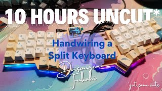 Full 10 hours of building a handwired split keyboard  Daisougen Fukahi Mk II [upl. by Ueihttam]