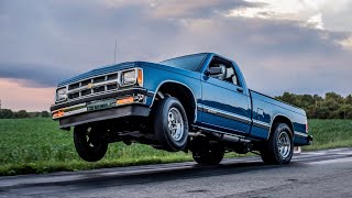 Brothers Truck Does NITROUS WHEELIES on the Street [upl. by Hsakiv]