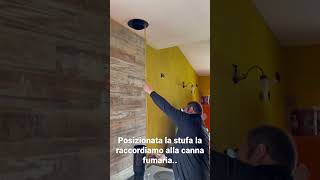 Installazione cucina economica a legna Margherita evo thermorossi da parte di fumista spazzacamino [upl. by Freeman665]