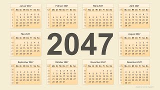 Kalender 2047 [upl. by Eiramana]