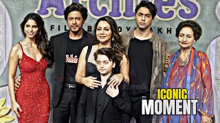 Shahrukh Khan with Family Iconic Moment at The Archies Premiere  Gauri Khan Aryan Suhana Abram [upl. by Hinkle679]