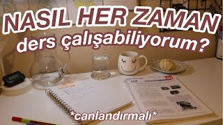 NASIL HER ZAMAN DERS ÇALIŞABİLİYORUM🫢  MOTİVASYONUMU NASIL YÜKSELTİYORUM  canlandırma [upl. by Ynnej]