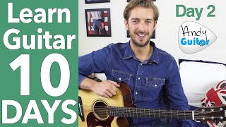 Guitar Lesson 2  EASY 2 CHORD SONG amp LEAD GUITAR 10 Day Guitar Starter Course [upl. by Balthasar646]