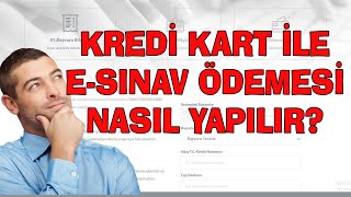 KREDİ KARTI İLE EHLİYET SINAV HARCI NASIL YATIRILIR [upl. by Ener803]