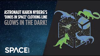 Astronaut Karen Nybergs Dinos in Space clothing line glows in the dark [upl. by Pigeon911]