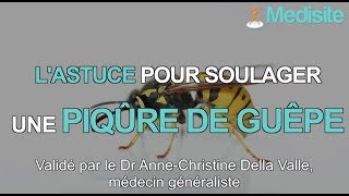 Piqûre de guêpe  lastuce pour calmer la douleur [upl. by Nosnirb]