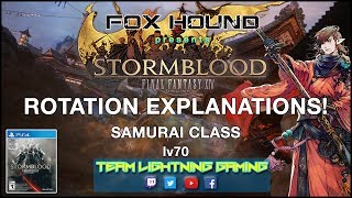 FFXIV Stormblood SAM Lvl 70 Rotation Explanations  Fox Hound [upl. by Elton]