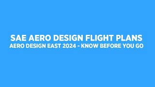 Aero Design East 2024  Know Before You Go [upl. by Aihsia]