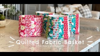 How to make a Quilted Fabric Basket [upl. by Tnaryb]