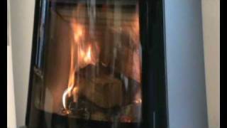 Hwam 3320 woodburning stove burning and operating [upl. by Sheri]