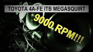 4afe ITB Megasquirt 9000 RPM 9 [upl. by Onaled]