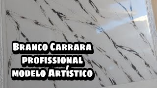 EFEITO MÁRMORE BRANCO CARRARA PROFISSIONAL MODELO ARTÍSTICO  passo a passo completo marmore [upl. by Blinny990]