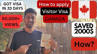 How to apply for Visitor Visa Canada  Step by Step Process  My Complete process Explained [upl. by Zina]