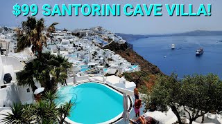 Unbelievable Deal on Luxury Cave Villa in Santorini Greece  Only 99 Night [upl. by Kilbride350]