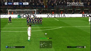 PES 2017  PSG vs Juventus  Free Kick Goal Pjanic amp Full Match  UEFA Champions League [upl. by Ednihek882]