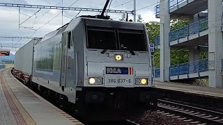 Metrans Traxx 386 0376 smer Trenčín s pozdravom [upl. by Ygiaf]