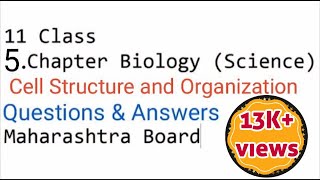 11 Class 5Chapter Biology Science Question and Answer Cell Structure and Organization Mahar Board [upl. by Aihsiym]