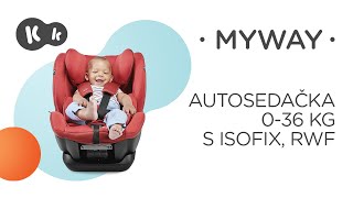 Autosedačka 036 kg MYWAY Kinderkraft  ISOFIX  RWF 018 kg [upl. by Gabrila884]