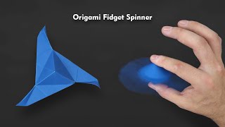 Easy Origami Fidget Spinner  How to Fold [upl. by Faxan]