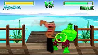 3LAMESTUDIO Reupload Moana vs Hulk [upl. by Maxia]