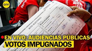 Elecciones en el Perú Audiencia pública sobre pedido de nulidad de actas electorales  JNE [upl. by Anirres]