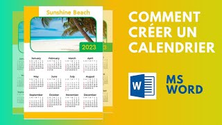 Comment créer un calendrier avec Word [upl. by Atis]