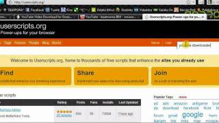 Tutorial Instalación GreaseMonkey  Youtube Video Download script [upl. by Yltsew]