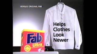 1991 Fab Ultra Detergent quotDual action formulaquot TV Commercial [upl. by Anirok91]