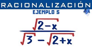 Racionalización de denominadores  Ejemplo 5 Binomio [upl. by Attiuqal]