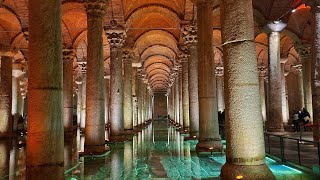 Amazing Byzantine era Basilica Cistern Istanbul  Roman underground water reservoir  Medusas Head [upl. by Huston]