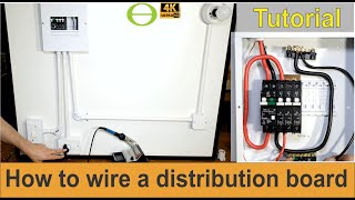 How to wire a single phase distribution board and load circuits  tutorial [upl. by Adneral]