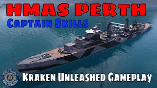 HMAS Perth Commonwealth Cruisers World of Warships Review Wows Replays [upl. by Abihsot]