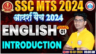 SSC MTS 2024  SSC MTS ENGLISH  English Introduction  SSC MTS आदर्श बैच  English Demo 01 [upl. by Filia325]