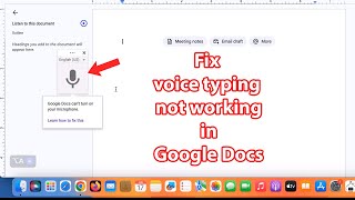 How to turn on voice typing on google docs on mac [upl. by Ahsal]