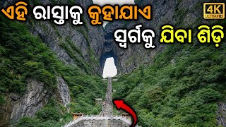 ୯୯୯ ଶିଡ଼ି ଚଢ଼ିଲା ପରେ ସ୍ୱର୍ଗକୁ ଯିବାକୁ ରାସ୍ତା tianmen Mountain  The way to heaven [upl. by Esom]