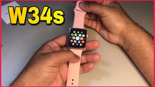 Smartwatch W34s Unboxing e Review [upl. by Gombach]