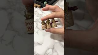 I made bottles of Dragon’s Blood Love Potion and Moon Water miniature miniatures witchy [upl. by Meeharb964]