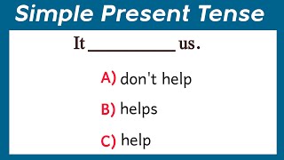 Simple Present Tense Quiz English Grammar Test English Grammar [upl. by Hidie38]