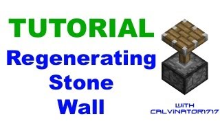 How to Make a Regenerating Stone Wall in Minecraft [upl. by Juliana]