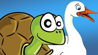 The Tortoise and the Two Cranes  Moral Story  Kids Stories  Kidslearning [upl. by Tien]