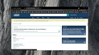 Using Census Website For Community Population [upl. by Zamora15]