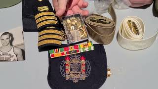 Box Estate Sales Items  Vietnam Era US Navy Officer Yields Deck Jackets amp Masters Tournament Badges [upl. by Sydalg]