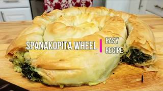 Easy Spanakopita Wheel Recipe  How To Make Spanakopita  Greek Spinach Pie [upl. by Lleuqar92]