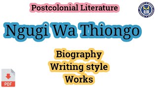 Writing style of Ngugi Wa Thiongo [upl. by Kedezihclem]